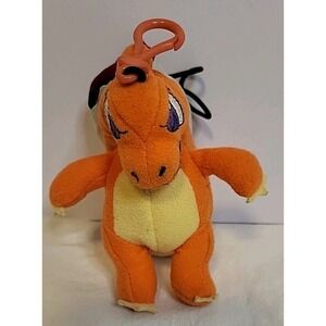 Vintage 1998 Pokémon Plush Reversable Poke Ball #5 Charmeleon Clip On